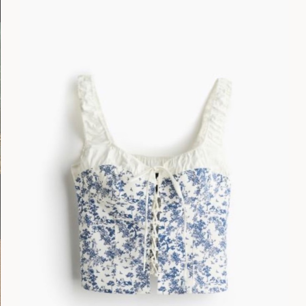 H&M lace up bustier top